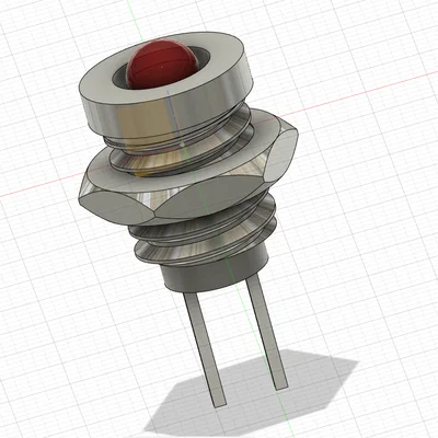 Component gá LED phẳng 3mm (3mm LED Flat Holder Component)