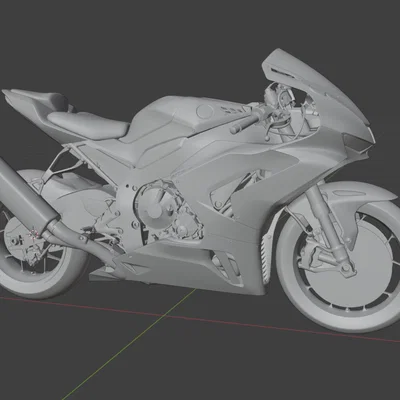 Mô hình 3D Honda CBR1000 RR-R Fireblade SP cực chi tiết