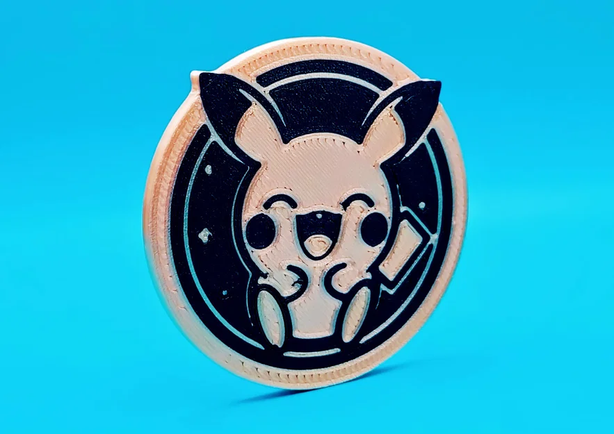 Mô hình đồng xu Pokemon Pikachu in 3D độc đáo - Image 1