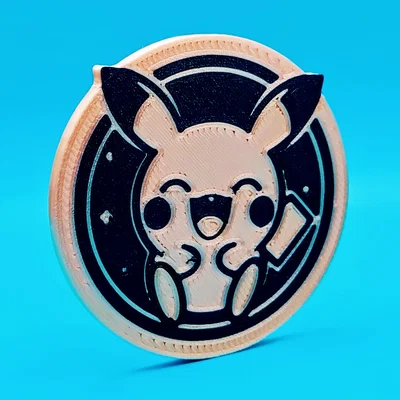 Mô hình đồng xu Pokemon Pikachu in 3D độc đáo