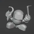 Mô hình 3D Sparky - Linh vật ngành Công nghệ Kim loại độc đáo - Thumbnail 2