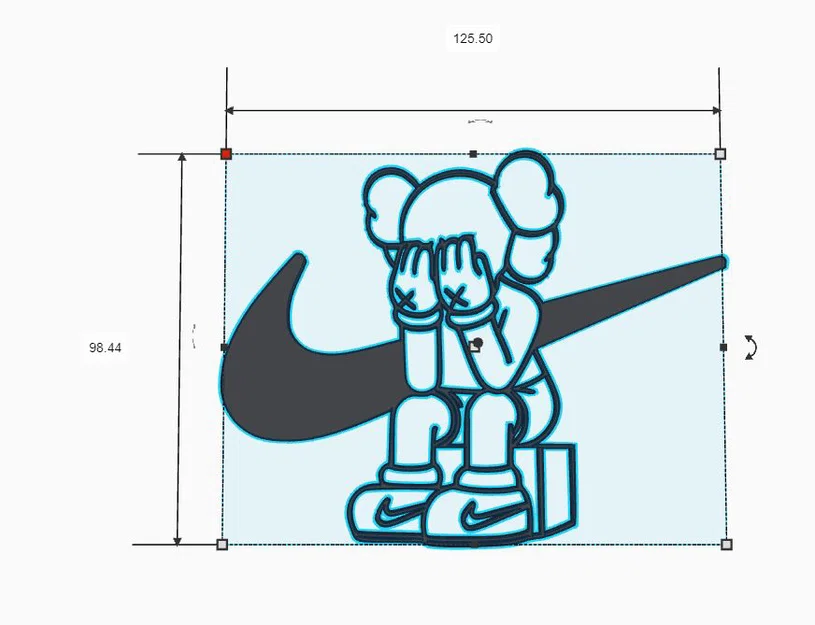 Kaws - Nike 2D plate (tấm 2D treo tường) - Image 2