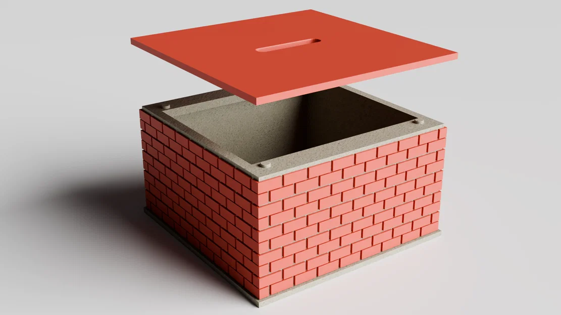 Hộp Tiết Kiệm Dạng Gạch (Brick Money Box) - Image 1