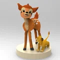 Mô hình 3D tượng Bambi và Simba đáng yêu cho người sưu tầm - Thumbnail 1
