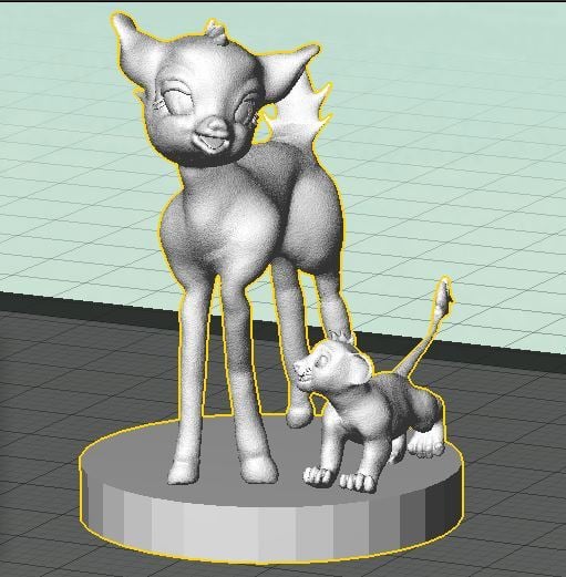 Mô hình 3D tượng Bambi và Simba đáng yêu cho người sưu tầm - Image 3
