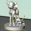 Mô hình 3D tượng Bambi và Simba đáng yêu cho người sưu tầm - Thumbnail 3