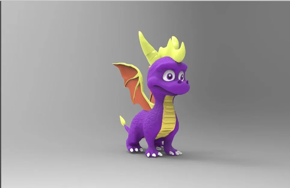 Mô hình 3D rồng Spyro đáng yêu từ game PS2 - Image 1