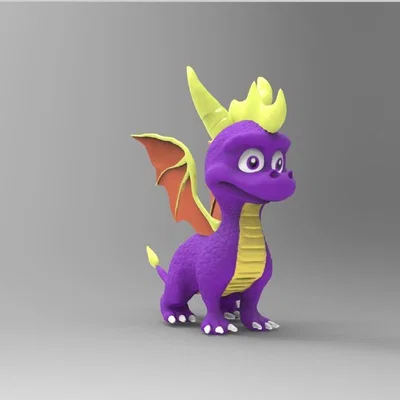 Mô hình 3D rồng Spyro đáng yêu từ game PS2
