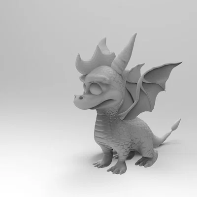 Mô hình 3D rồng Spyro đáng yêu từ game PS2
