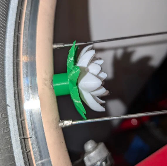 Nắp van xe đạp hình hoa sen trang trí độc đáo (Lotus Flower Valve Cap) - Image 2