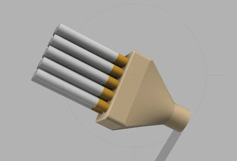 Đầu nối 10 điếu thuốc (10 Cigarettes Adapter) in 3D độc đáo - Image 1