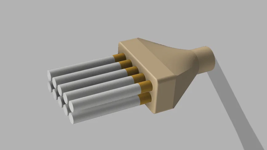 Đầu nối 10 điếu thuốc (10 Cigarettes Adapter) in 3D độc đáo - Image 2