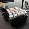 Khay đựng sơn Acrylic 25 ngăn kèm ống cắm cọ in 3D thông minh - Thumbnail 1