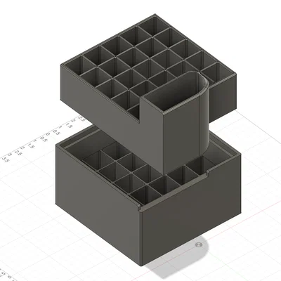 Khay đựng sơn Acrylic 25 ngăn kèm ống cắm cọ in 3D thông minh