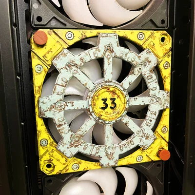 Nắp lưới che quạt 120mm kiểu cửa Vault Fallout