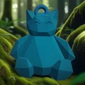 Móc khóa Snorlax Low Poly phong cách độc đáo cho fan Pokémon - Thumbnail 1