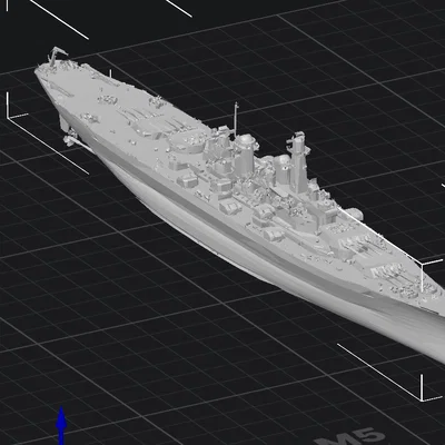 Mô hình tàu chiến Battleship chi tiết dành cho in 3D