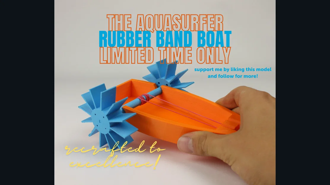 AquaSurfer – Thuyền chạy dây thun (Rubber Band Powered Boat) - Image 2