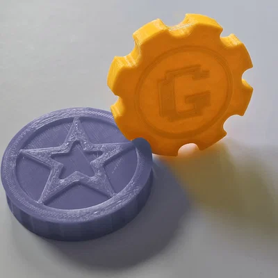 Mô hình 3D Gear Coin và Denny từ game Zenless Zone Zero