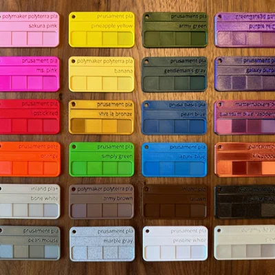 Thẻ Swatch Filament kèm Nhãn (Filament Swatch Card with Label)