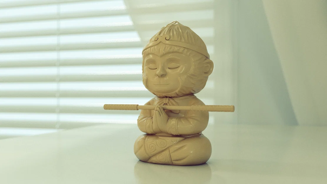 Mô hình Tề Thiên Đại Thánh 60mm 3D dễ thương trang trí bàn làm việc - Image 1