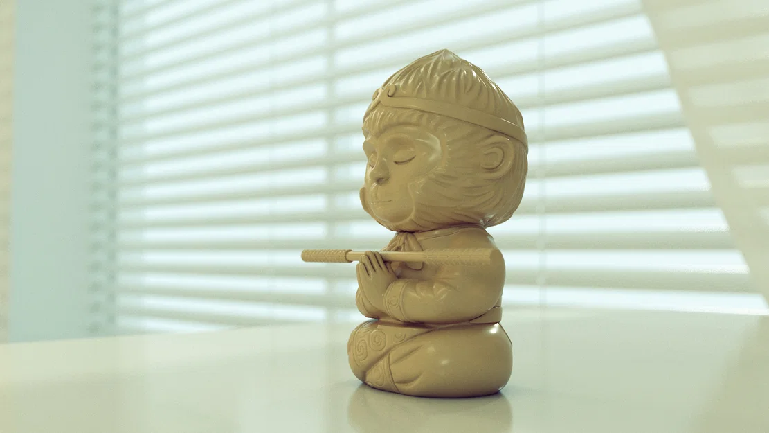 Mô hình Tề Thiên Đại Thánh 60mm 3D dễ thương trang trí bàn làm việc - Image 2