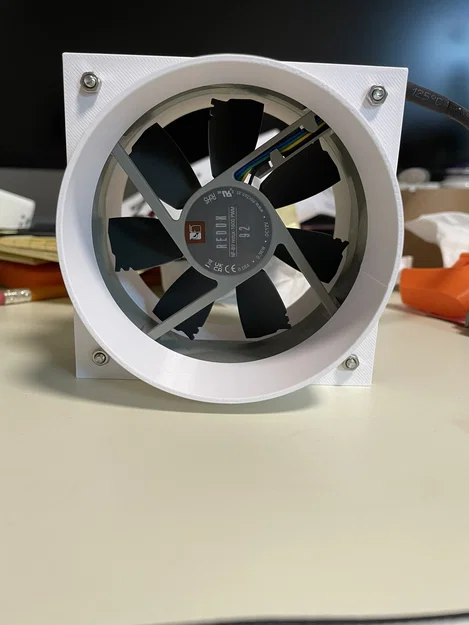 Adapter ống gió 4 inch cho quạt PC 92mm (fan vent/duct adapter) - Image 2