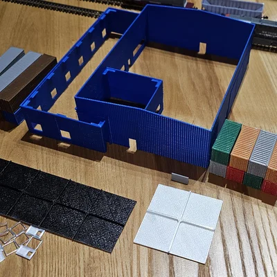 Phụ kiện mái bổ sung cho mô hình nhà kho N Scale (Trucking Company)