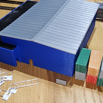 Phụ kiện mái bổ sung cho mô hình nhà kho N Scale (Trucking Company)