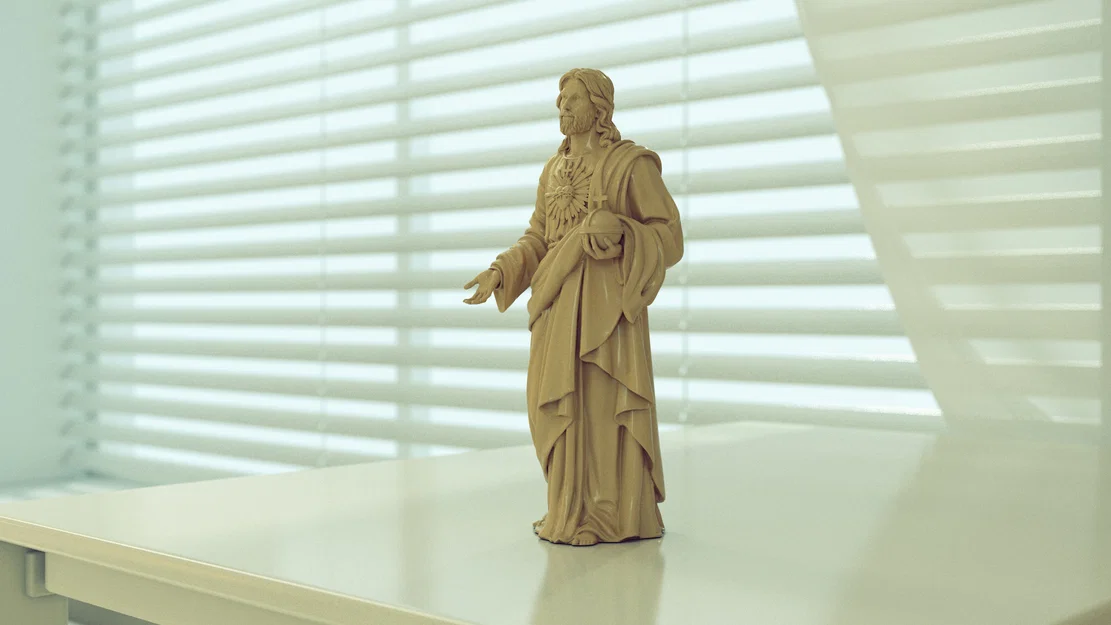 Mô hình tượng Chúa Jesus điêu khắc chi tiết cho in 3D - Image 2