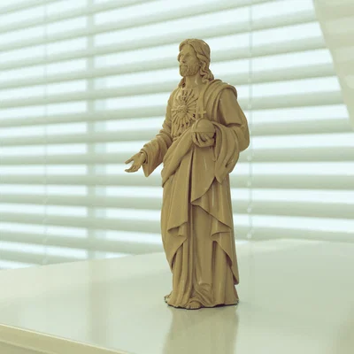 Mô hình tượng Chúa Jesus điêu khắc chi tiết cho in 3D