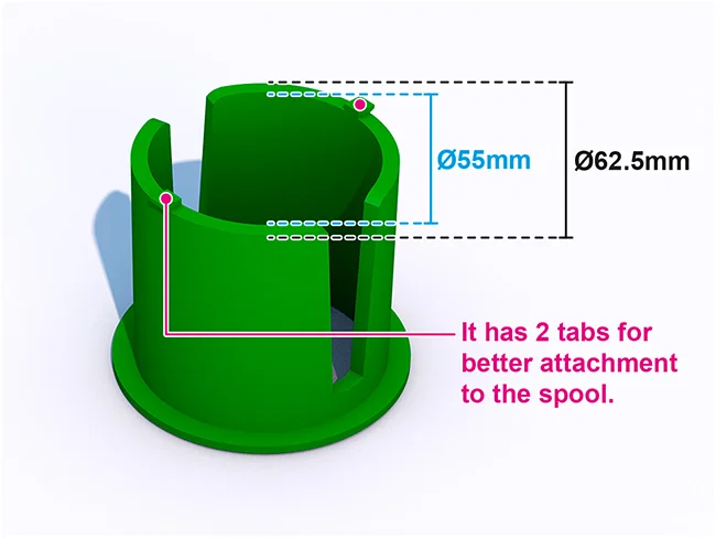Adapter Sunlu AMS Lite cho spool NEW VERSION (62.5mm sang 55mm) - Image 2