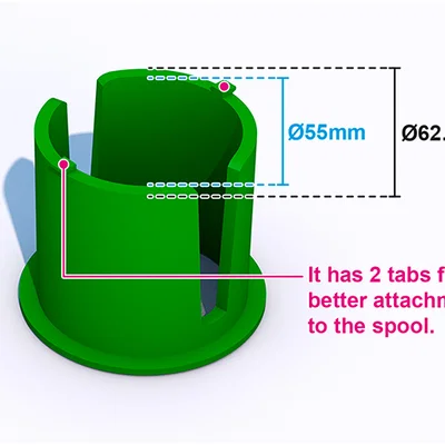 Adapter Sunlu AMS Lite cho spool NEW VERSION (62.5mm sang 55mm)