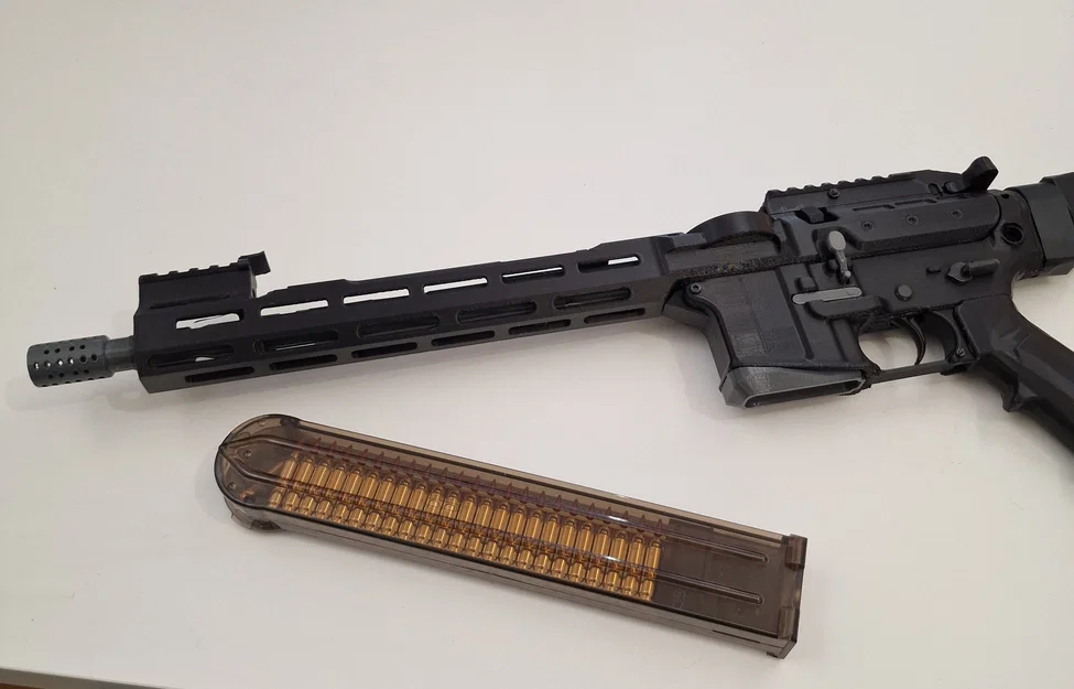 Prop AR-57 kiểu AR-57 (có parts chuyển động, gắn vừa magazine Airsoft P90) - Image 3