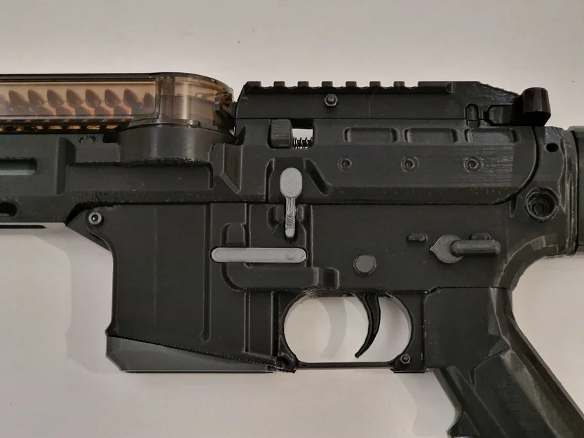 Prop AR-57 kiểu AR-57 (có parts chuyển động, gắn vừa magazine Airsoft P90) - Image 4