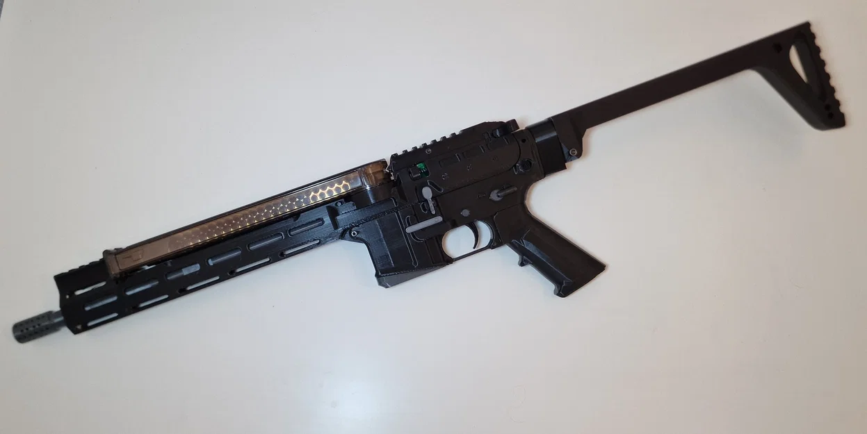 Prop AR-57 kiểu AR-57 (có parts chuyển động, gắn vừa magazine Airsoft P90) - Image 7