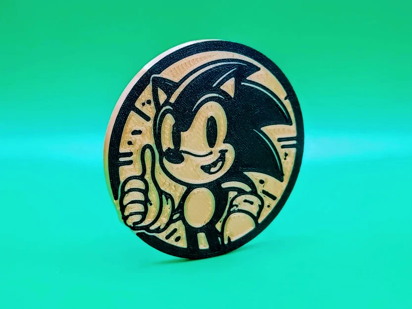 Mô hình đồng xu Sonic Coin độc đáo cho tín đồ game 3D - Image 1