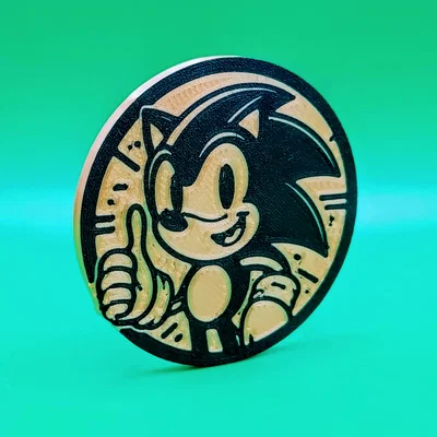 Mô hình đồng xu Sonic Coin độc đáo cho tín đồ game 3D