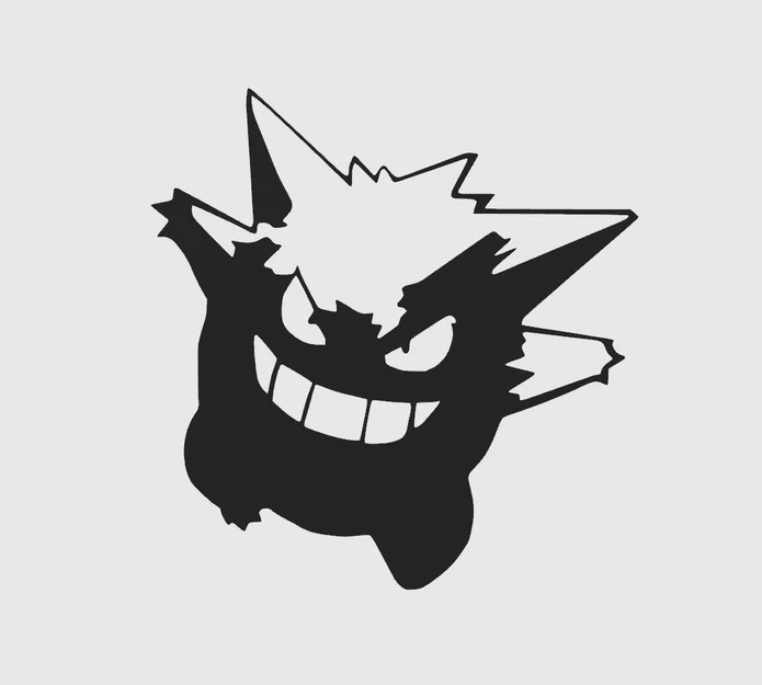 Mô hình treo tường Gengar Pokemon - Trang trí 3D dễ in - Image 1