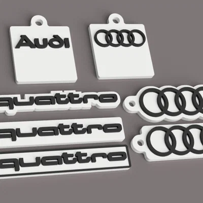 Móc khóa xe Audi quattro