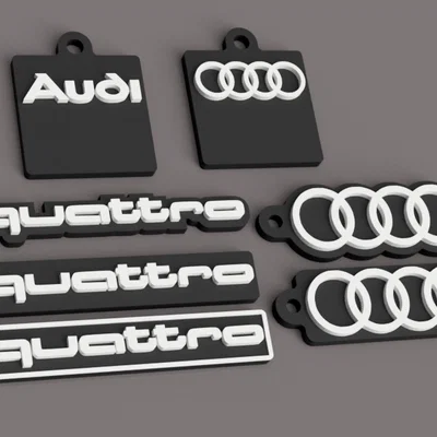 Móc khóa xe Audi quattro