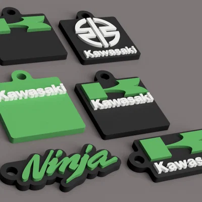 Móc khóa xe máy Kawasaki (Kawasaki Motorrad Schlüsselanhänger)