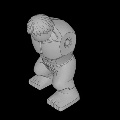 Mô hình thân Hulk Bigfig tương thích với Lego (File in 3D)