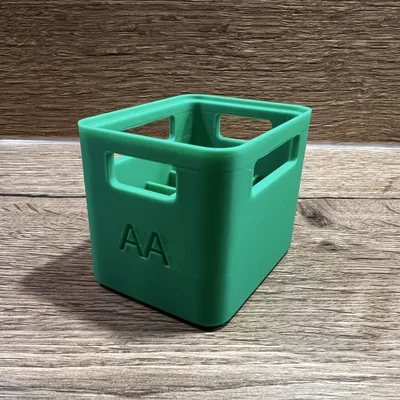 Hộp đựng pin 3D kiểu thùng hàng siêu gọn cho AA, AAA và 9V
