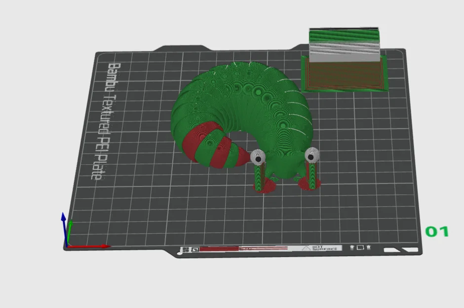 Mô hình chú sên nhỏ linh hoạt (Cute Friendly Flexi Slug) in 3D - Image 2