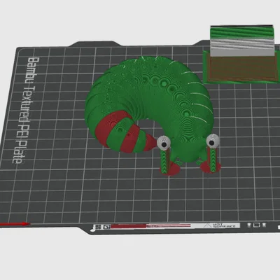 Mô hình chú sên nhỏ linh hoạt (Cute Friendly Flexi Slug) in 3D