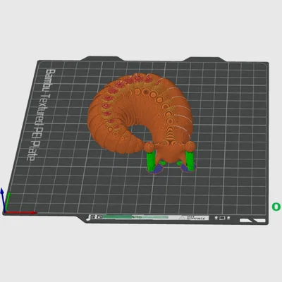 Mô hình chú sên nhỏ linh hoạt (Cute Friendly Flexi Slug) in 3D