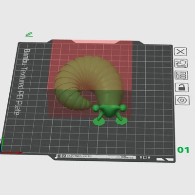 Mô hình chú sên nhỏ linh hoạt (Cute Friendly Flexi Slug) in 3D