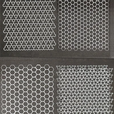 Bộ mẫu họa tiết hình học 3D cho nghệ thuật in ấn Collagraph
