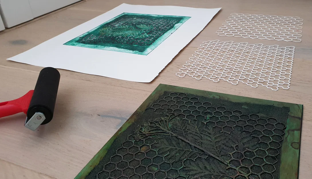 Bộ mẫu họa tiết hình học 3D cho nghệ thuật in ấn Collagraph - Image 4